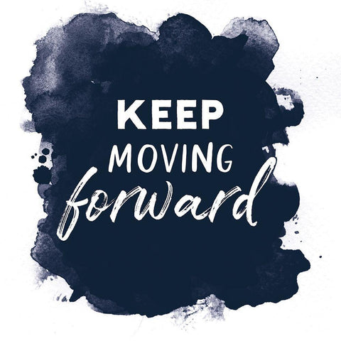 Keep Moving Forward Black Ornate Wood Framed Art Print with Double Matting by Atelier B Art Studio