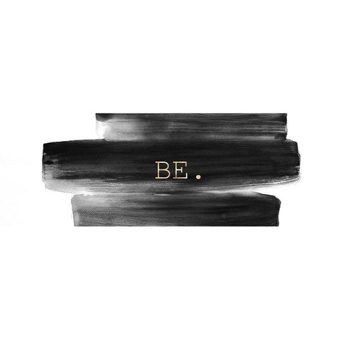 BE. White Modern Wood Framed Art Print by Atelier B Art Studio