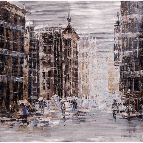 INDUSTRIAL ABSTRACT CITY White Modern Wood Framed Art Print by Atelier B Art Studio