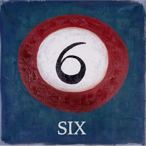 BILLIARD BALL NO6 White Modern Wood Framed Art Print by Atelier B Art Studio