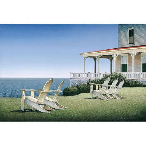Noon at Spring View Black Modern Wood Framed Art Print with Double Matting by Pollera, Daniel