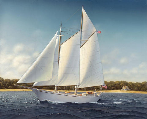 Lady Stirling White Modern Wood Framed Art Print with Double Matting by Pollera, Daniel