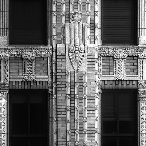 Architectural Detail No. 52 Black Ornate Wood Framed Art Print with Double Matting by Fisch, Ellen