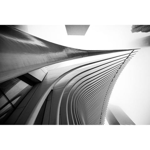 World Trade center Architecture II White Modern Wood Framed Art Print by Graciet, Stephane