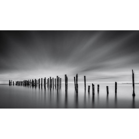 Fine Art Seascape White Modern Wood Framed Art Print by Andritoiu, M.