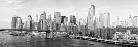 New York City, Downtown Black Ornate Wood Framed Art Print with Double Matting by Gagliardi, Giovanni