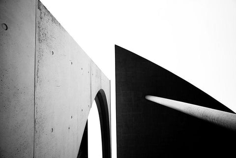 Architectural Abstract Black Ornate Wood Framed Art Print with Double Matting by Graciet, Stephane