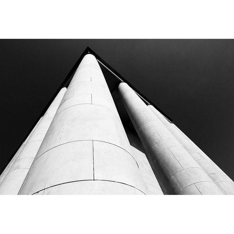 Building Columns Black Modern Wood Framed Art Print by Graciet, Stephane