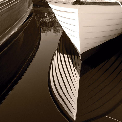 Hull Reflection Black Modern Wood Framed Art Print by Brown, Bob