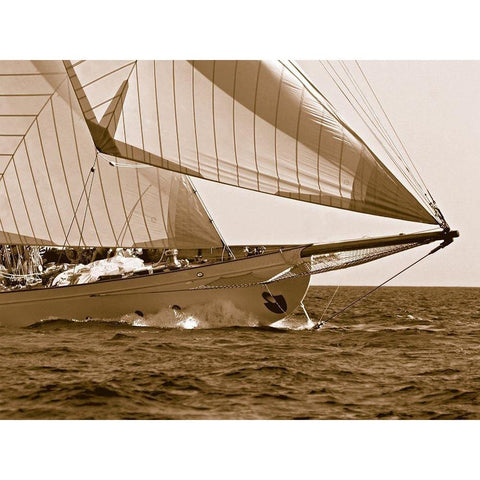 Starboard Track Black Modern Wood Framed Art Print by Anonymous