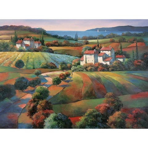 Toscany I Gold Ornate Wood Framed Art Print with Double Matting by Unknown