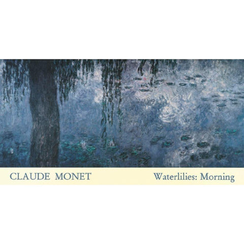 Waterlilies White Modern Wood Framed Art Print by Monet, Claude