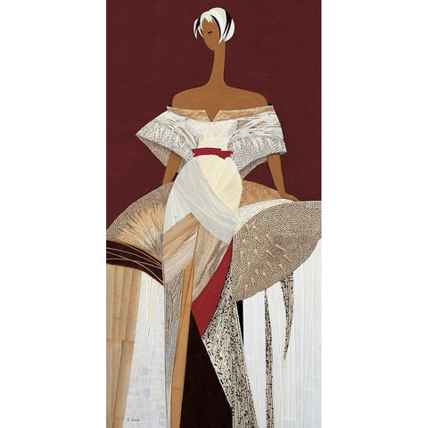 Diane Black Modern Wood Framed Art Print by Loesch, Elisabeth