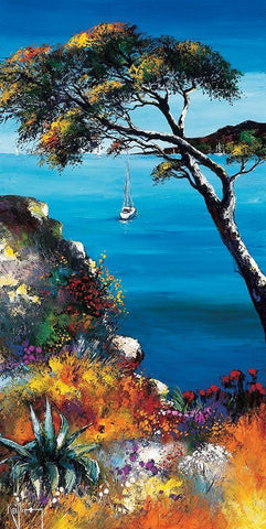 Les herbes folles Black Ornate Wood Framed Art Print with Double Matting by Keiflin, Roger