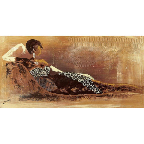 Instant I Black Modern Wood Framed Art Print with Double Matting by Johanna