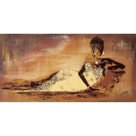 Instant II Gold Ornate Wood Framed Art Print with Double Matting by Johanna
