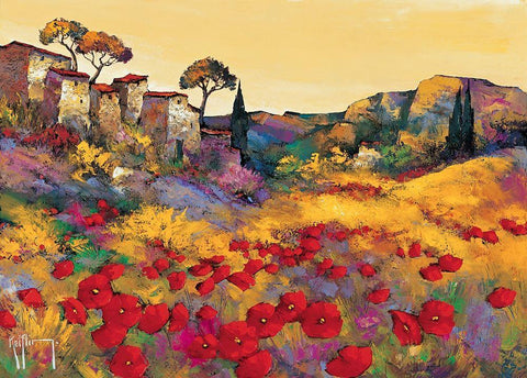 Le jour se leve Black Ornate Wood Framed Art Print with Double Matting by Keiflin, Roger