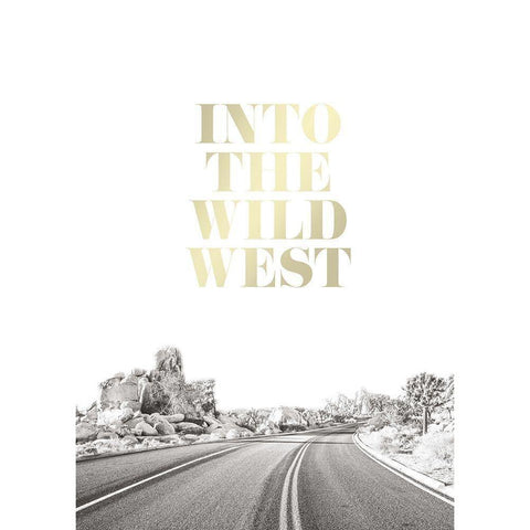 Wild West White Modern Wood Framed Art Print by Braun Studio