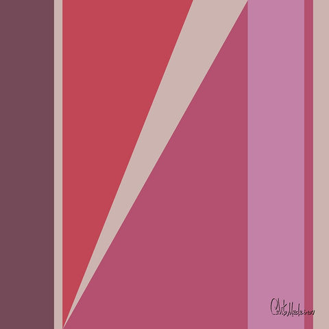 A Game with Abstract Shapes XXVI White Modern Wood Framed Art Print with Double Matting by Medeiros, Celito