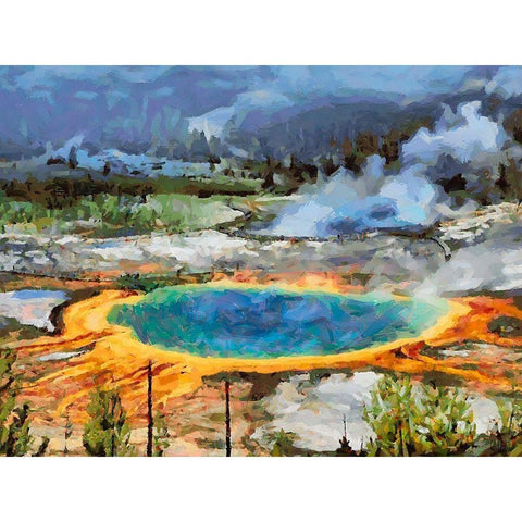 Great Yellowstone NP 6 Gold Ornate Wood Framed Art Print with Double Matting by Medeiros, Celito