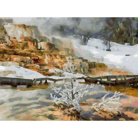 Great Yellowstone NP 7 Gold Ornate Wood Framed Art Print with Double Matting by Medeiros, Celito