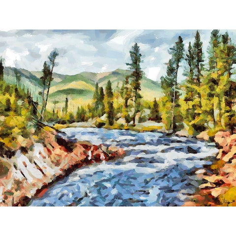 Great Yellowstone NP 10 Gold Ornate Wood Framed Art Print with Double Matting by Medeiros, Celito