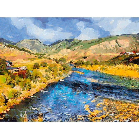 Great Yellowstone NP 11 Gold Ornate Wood Framed Art Print with Double Matting by Medeiros, Celito