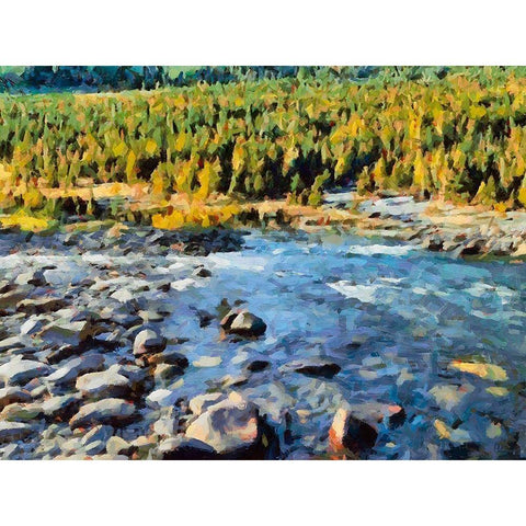 Great Yellowstone NP 14 Black Modern Wood Framed Art Print with Double Matting by Medeiros, Celito