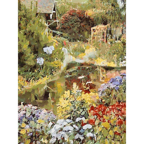 Landscapes in Monet StyleXXI White Modern Wood Framed Art Print by Medeiros, Celito