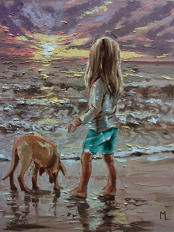 Sunrise Black Ornate Wood Framed Art Print with Double Matting by Luniak, Monika