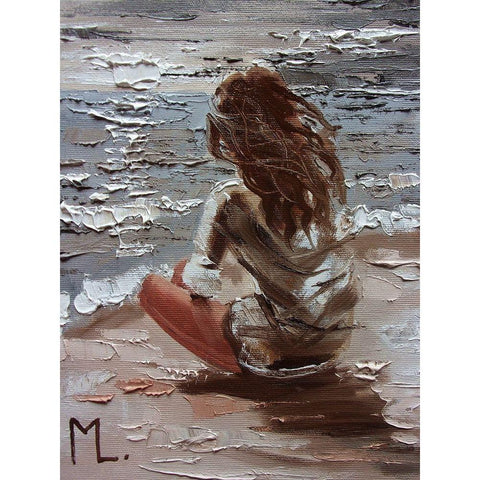 Silence Black Modern Wood Framed Art Print by Luniak, Monika