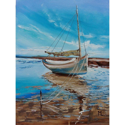 In Paradise Black Modern Wood Framed Art Print by Luniak, Monika