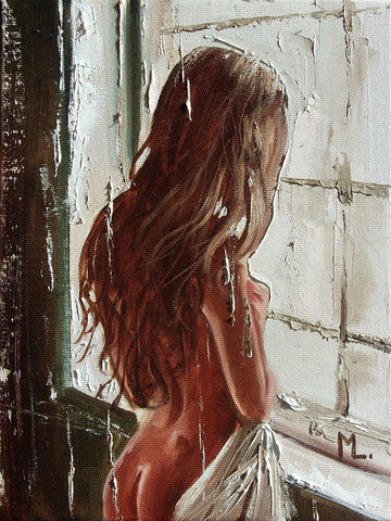 Where Are You? White Modern Wood Framed Art Print with Double Matting by Luniak, Monika