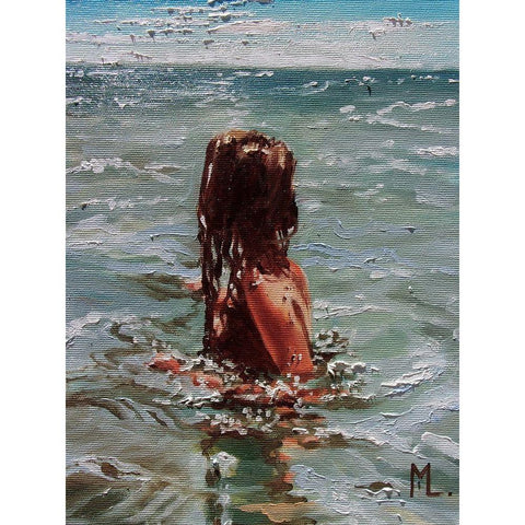 Blue Sky Black Modern Wood Framed Art Print by Luniak, Monika