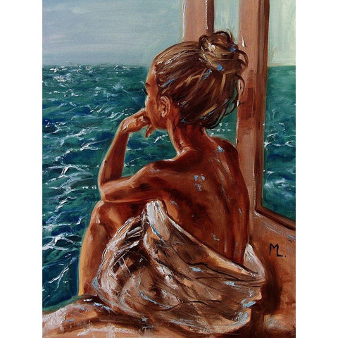 Reflections White Modern Wood Framed Art Print by Luniak, Monika