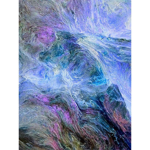 Lava Storm I White Modern Wood Framed Art Print by Grayscale