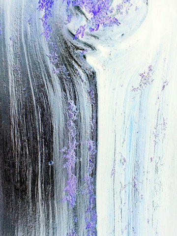 Liquid Silver White Modern Wood Framed Art Print with Double Matting by Grayscale