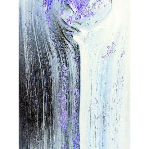 Liquid Silver White Modern Wood Framed Art Print by Grayscale