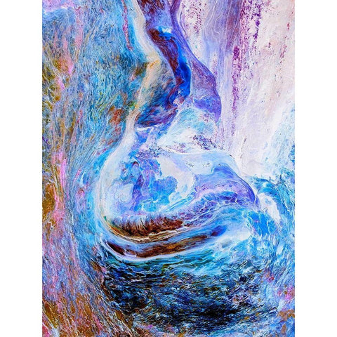 Lava Storm III Black Modern Wood Framed Art Print with Double Matting by Grayscale