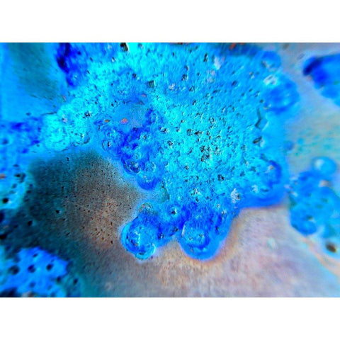 Blue Oxide White Modern Wood Framed Art Print by Grayscale