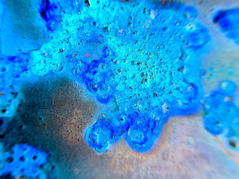 Blue Oxide White Modern Wood Framed Art Print with Double Matting by Grayscale