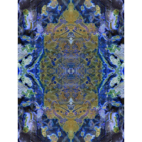 Sand Medallion I Black Modern Wood Framed Art Print with Double Matting by Grayscale