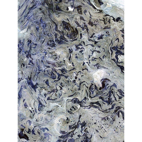 Texture Fluid II Gold Ornate Wood Framed Art Print with Double Matting by Grayscale
