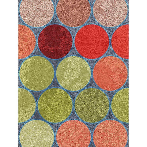 Circle Textures I Black Modern Wood Framed Art Print with Double Matting by Grayscale