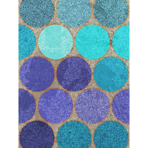 Circle Textures II White Modern Wood Framed Art Print by Grayscale
