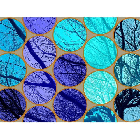 Circle Textures V White Modern Wood Framed Art Print by Grayscale