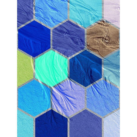 Hexagon Textures IV White Modern Wood Framed Art Print by Grayscale