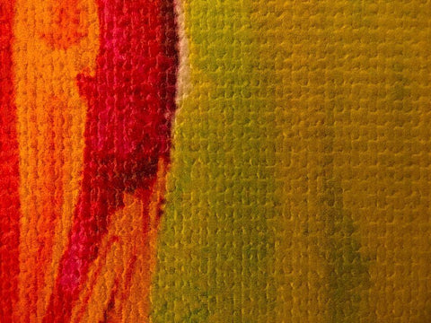 Canvas Closeup I White Modern Wood Framed Art Print with Double Matting by Grayscale