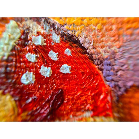 Paint Closeup V Black Modern Wood Framed Art Print by Grayscale