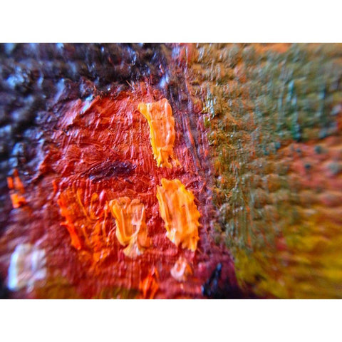 Paint Closeup VIII Black Modern Wood Framed Art Print by Grayscale